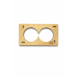 Sjabloon voor inbouwdozen 2 gaatjes Ø68 mm