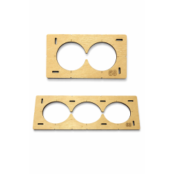 Template for flush-mounted boxes 2 holes Ø68 mm