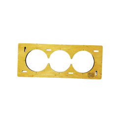 Sjabloon voor inbouwdozen 3 gaatjes Ø68mm