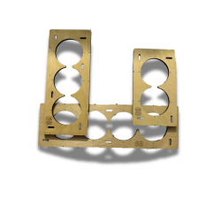 Template for flush-mounted boxes 3 holes Ø68mm