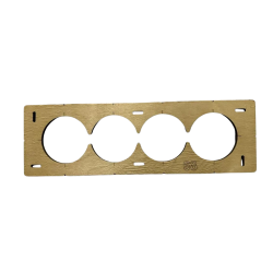 Sjabloon voor inbouwdozen 4 gaatjes Ø68mm