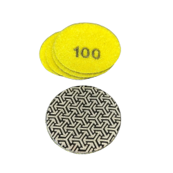 Diamant schuur-polijstpads premium voor Proxxon, Fixy 50mm korrel No.100 set 1st