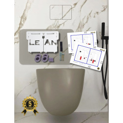 Frameless concealed flush button voor Geberit & Tece universal color Set 1st.