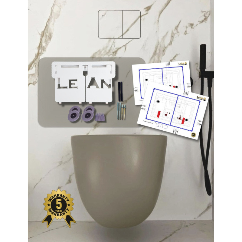 Frameloze verborgen bedieningsplaat voor Geberit & Tece universele kleur Set 1st.