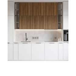 Verborgen stopcontact (SCHUKO) voor lichtgekleurde tegels Set 1st