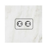 Hidden double socket (SCHUKO) for light-colored tiles Set 1pc