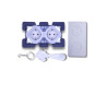 Hidden double socket (SCHUKO) for light-colored tiles Set 1pc
