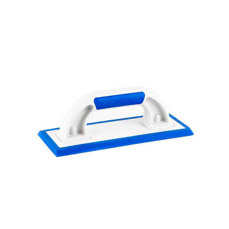 Plastic float for epoxy grouts with rounded rubber and 2K soft handle