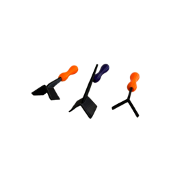 3x plamuurmes / spatels voor het aanbrengen van epoxyharsvoegen EPOXY set met handvat 3st