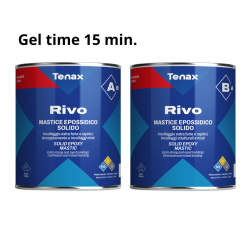 Tenax Rivo 1L A + 1L B Gel time 15 min. Tweedelige epoxy voeg/lijm, beige kleur, vorstbestendig,