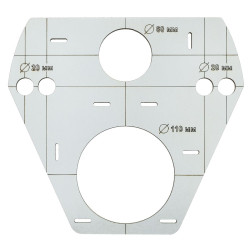 Drill template / drill guide for Geberit wall toilets Sendi Nova