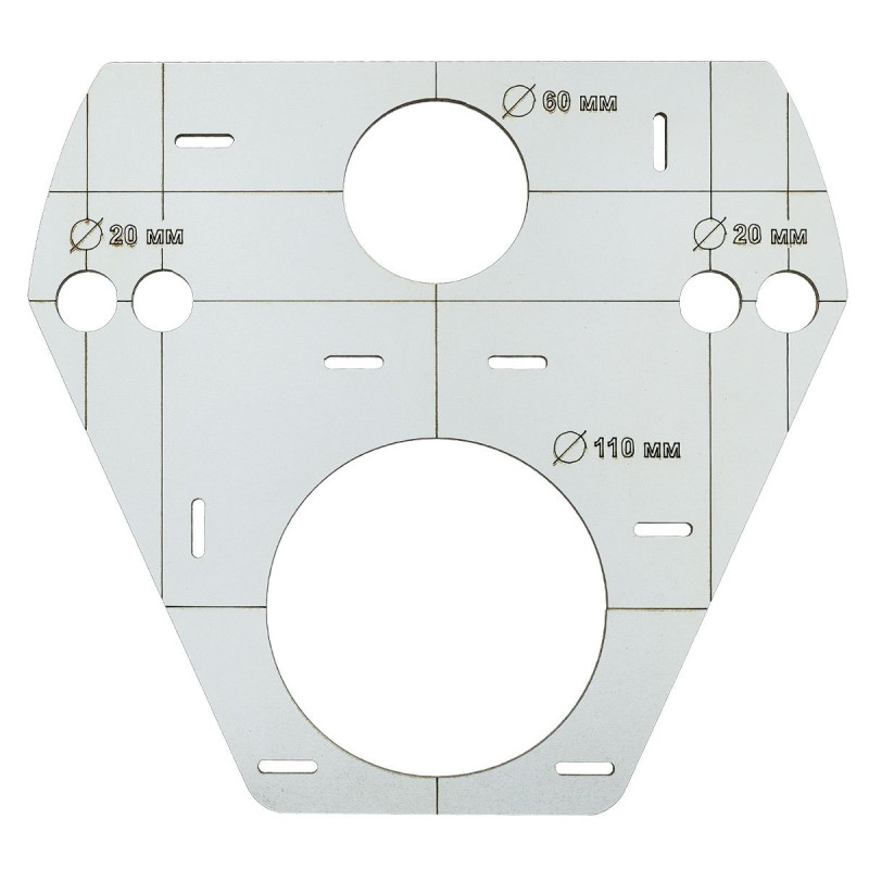Boormal / Boorsjabloon voor wandtoiletten Geberit Sendi Nova