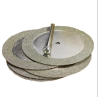 Set of diamond discs for Proxxon engraver silver 35 mm (10 discs + 2 holders)