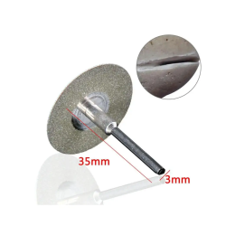 Set of diamond discs for Proxxon engraver silver 35 mm (10 discs + 2 holders)