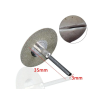Set of diamond discs for Proxxon engraver silver 35 mm (10 discs + 2 holders)