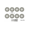 Set of diamond discs for Proxxon engraver silver 35 mm (10 discs + 2 holders)