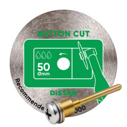 Distar ButtonCut diamantzaagblad 50x0.8F Met Stift