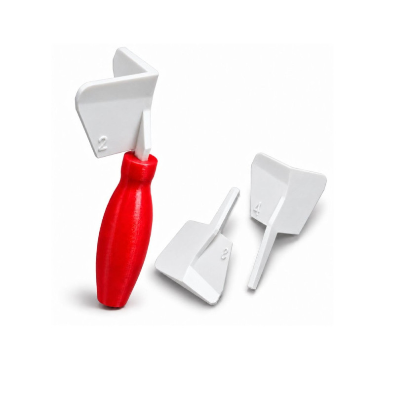Kit for shaping external corners using grout or epoxy resins 3pc