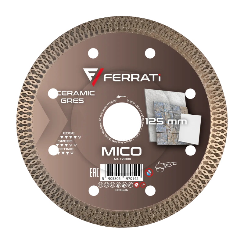 Diamond cutting disc 125mm Mico