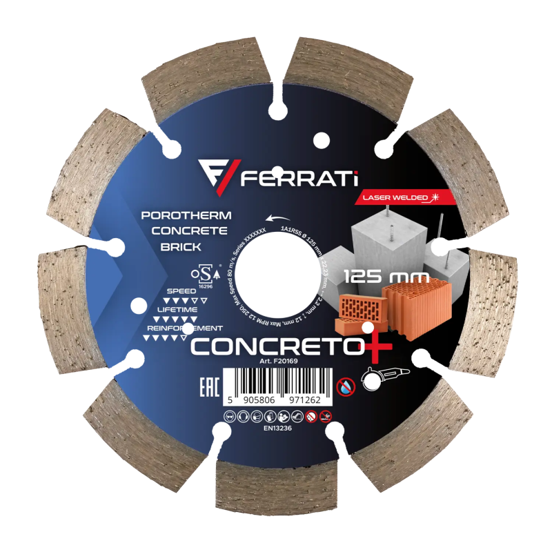 Diamond cutting disc C3-in 125mm Concreto Plus