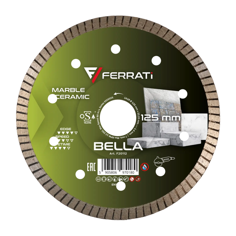 Diamond cutting disc 125mm Bella